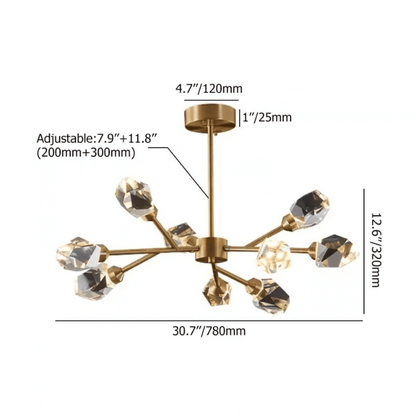 Niksan™ Harmony 9-Light Crystal Sputnik Chandelier (Custom made)
